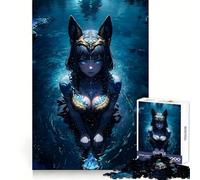 Rompecabezas Night Oasis Cleopatra de 1000 Piezas para Adolescentes Fortalece la Memoria, Alivia la tensión, Borde de Calidad, (50x75cm)