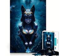 Rompecabezas Night Oasis Cleopatra de 1000 Piezas para Adolescentes Fortalece la Memoria, Alivia la tensión, Borde de Calidad, (50x75cm)