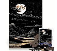 Rompecabezas Night Space de 1000 Piezas Juguete para desarrollar la Mente Juego Relajante Piezas de colección de Arte con Corte de precisión (38x26cm)