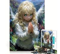 Rompecabezas Niña angelical con alas en la Naturaleza para Adolescentes,1000 Piezas,diversión Estimulante,componentes Resistentes y de Corte Limpio,Actividad para Compartir con los niños (38x52cm)