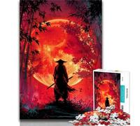 Rompecabezas Ninja Bajo la Luna de Sangre de 1000 Piezas para Adultos, Ideal para Pasar el rato en casa Cada Pieza es única Un Juego desafiante y Divertido para Toda la Familia (50x75cm)