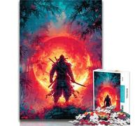 Rompecabezas Ninja Bajo la Luna de Sangre para Adultos, 1000 Piezas, Ideal para la reducción del estrés, interacción Entre Padres e Hijos, 26x38cm