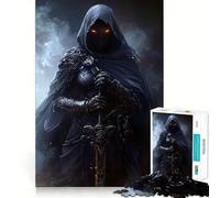 Rompecabezas Ninja Caballero Oscuro Asesino de 1000 Piezas para Adolescentes Juguete para estimular la lógica y aliviar la tensión Borde de Calidad Artículo de Deseo de Papá Noel (38x26cm)