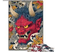 Rompecabezas Ninja de Estilo japonés para Adultos, 1000 Piezas ¡Divertido Juego! Cada Pieza es única Desafiante y Divertido Juego Familiar (50x75cm)