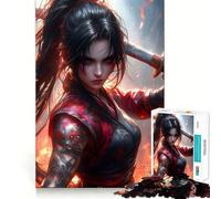 Rompecabezas Ninja Girl de 1000 Piezas para Adultos, Juguete de lógica para Fortalecer la diversión, Regalo Elegante (38x26cm)