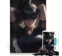 Rompecabezas Ninja Girl Kunoichi Focus de 1000 Piezas para Adultos, Juguete para ejercitar la Mente, Juego de Interior, Pieza de Arte de Corte preciso (50x75cm)