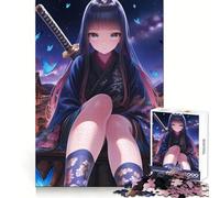 Rompecabezas Ninja Girl Mariposas 1000 Piezas Juguete para desarrollar la Mente Juego Relajante Pieza de colección de Arte de Corte preciso (50x75cm)