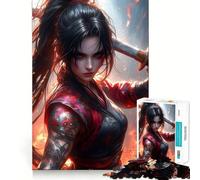 Rompecabezas Ninja Girl para Adultos, 1000 Piezas, Juguete para ejercitar la Mente, Divertido y Relajante, Ideal para armar, Regalo navideño (38x52cm)