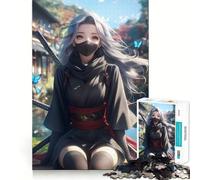 Rompecabezas Ninja Girl Serenity de 1000 Piezas para Adolescentes Juguete para estimular la lógica y aliviar la tensión Borde de Calidad Artículo de Regalo de Papá Noel (38x52cm)