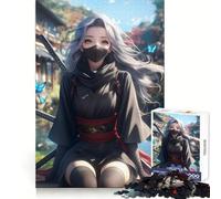 Rompecabezas Ninja Girl Serenity de 1000 Piezas para Adultos Juego Inteligente de Rompecabezas Divertido Montaje de imágenes Regalo de Temporada (50x75cm)