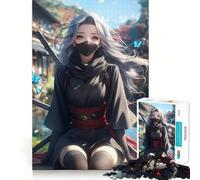 Rompecabezas Ninja Girl Serenity de 1000 Piezas para Adultos Juego Inteligente de Rompecabezas Divertido Montaje de imágenes Regalo de Temporada (50x75cm)
