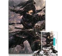 Rompecabezas Ninja japonés para Adultos y Adolescentes, 1000 Piezas, Juguetes educativos, antiestrés, con Papá Noel (38x26cm)