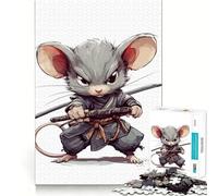 Rompecabezas Ninja Mouse Warrior de 1000 Piezas para Adolescentes Juguete Educativo para Toda la Familia Corte de Calidad Regalo Elegante (38x52cm)