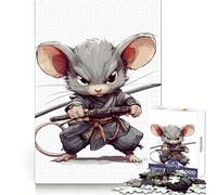 Rompecabezas Ninja Mouse Warrior de 1000 Piezas para Adolescentes Juguete Educativo para Toda la Familia Corte de Calidad Regalo Elegante (38x52cm)