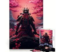 Rompecabezas Ninja Samurai Flor Rosa de 1000 Piezas para Adolescentes Fortalece la Memoria, Calma y relajación Bordes de Calidad (38x26cm)