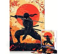 Rompecabezas Ninja Warrior Artwork para Adultos, 1000 Piezas, Fine Logic Toy, Casual Relax, Neat Edge Fine Art Piece (38x26cm)