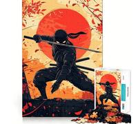 Rompecabezas Ninja Warrior Artwork para Adultos, 1000 Piezas, Fine Logic Toy, Casual Relax, Neat Edge Fine Art Piece (38x26cm)