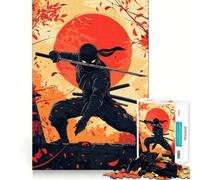 Rompecabezas Ninja Warrior Artwork para Adultos, 1000 Piezas, Fine Logic Toy, Casual Relax, Neat Edge Fine Art Piece (50x75cm)