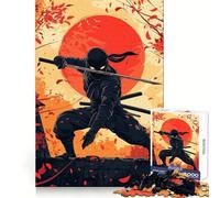 Rompecabezas Ninja Warrior Artwork para Adultos, 1000 Piezas, Fine Logic Toy, Casual Relax, Neat Edge Fine Art Piece (50x75cm)