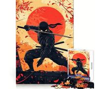 Rompecabezas Ninja Warrior de 1000 Piezas para Adultos, Juguete para estimular la lógica, Divertido y Elegante (38x52cm)