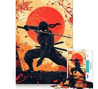 Rompecabezas Ninja Warrior de 1000 Piezas para Adultos, Juguete para estimular la lógica, Divertido y Elegante (38x52cm)