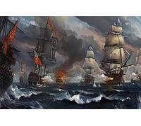 Rompecabezas Niños Y Adultos 1500 Piezas, Imperio Otomano Veleros Batalla Naval