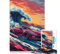Rompecabezas Nissan GT-R Wave de 1000 Piezas para Adultos Regalos Divertidos y de Ocio Precioso Regalo (38x26cm)