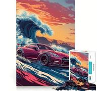 Rompecabezas Nissan GT-R Wave para Adultos, 1000 Piezas, sólido, de lógica, Simple, Divertido, Corte de precisión, (50x75cm)