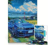 Rompecabezas Nissan GTR R en Country, difícil, para Adultos, 1000 Piezas, Juego Inteligente para el hogar, Disfruta del Montaje de la Imagen, Regalo Festivo (38x26cm)