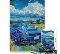 Rompecabezas Nissan GTR R en Country, difícil, para Adultos, 1000 Piezas, Juego Inteligente para el hogar, Disfruta del Montaje de la Imagen, Regalo Festivo (38x26cm)