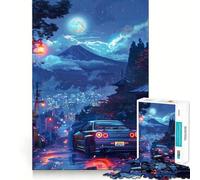 Rompecabezas Nissan GTR R Fuji Japón de 1000 Piezas para Adultos Juego Inteligente de Rompecabezas Divertido Montaje de imágenes Regalo de Temporada (38x52cm)