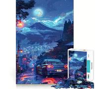 Rompecabezas Nissan GTR R Fuji Japón de 1000 Piezas para Adultos, Juguete de lógica para Fortalecer la Mente, Divertido y Elegante, Regalo (50x75cm)