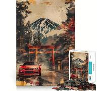 Rompecabezas Nissan R Retro Painting de 1000 Piezas para Adolescentes Rompecabezas Que estimula la Memoria, Relajante, con Bordes Ajustados, Regalo Premium (50x75cm)
