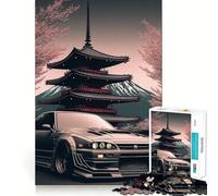 Rompecabezas Nissan S Silvia Sakura de 1000 Piezas para Adolescentes Juguete de lógica Clara, Ligero y Relajante Corte Perfecto Regalo conmovedor (38x52cm)