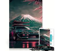 Rompecabezas Nissan S Silvia Sakura de 1000 Piezas para Adultos Mejora la Memoria y la diversión Bordes precisos Regalo de Temporada (50x75cm)