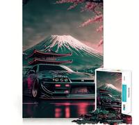 Rompecabezas Nissan S Silvia Sakura para Adultos, 1000 Piezas, Rompecabezas Mental, Relajante, para armar, (38x26cm)
