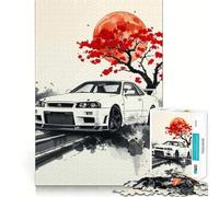 Rompecabezas Nissan Skyline GT-R R difícil para Adultos, 1000 Piezas, Juego Inteligente para el hogar, Disfruta del Montaje de la Imagen, Regalo Festivo (38x26cm)
