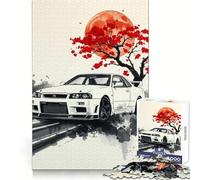 Rompecabezas Nissan Skyline GT-R R difícil para Adultos, 1000 Piezas, Juego Inteligente para el hogar, Disfruta del Montaje de la Imagen, Regalo Festivo (38x26cm)