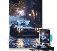 Rompecabezas Nissan Skyline GTR R Dark de 1000 Piezas para Adolescentes Ideal para Relajarse y Combatir el estrés Diseño artístico con Corte Suave (50x75cm)
