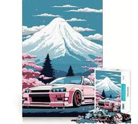 Rompecabezas Nissan Skyline Monte Fuji para Adultos, 1000 Piezas, Juguete para ejercitar la Mente, Divertido y Relajante, Regalo navideño (38x26cm)
