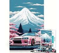 Rompecabezas Nissan Skyline Monte Fuji para Adultos, 1000 Piezas, Juguete Que desafía la Mente, Escape Tranquilo, Pieza de colección de Arte de Corte de Calidad (50x75cm)