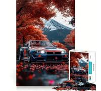 Rompecabezas Nissan Skyline R en Japón de 1000 Piezas para Adolescentes Rompecabezas con Memoria, luz, relajación, Imagen, Montaje, (50x75cm)