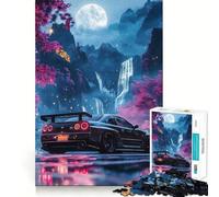 Rompecabezas Nissan Skyline R en un Paisaje onírico, 1000 Piezas, para Adultos Mejora la Memoria Juego Relajante Corte Premium (50x75cm)