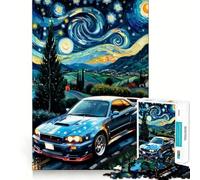 Rompecabezas Nissan Skyline R GT-R Noche Estrellada 1000 Piezas para Adolescentes Recall Boost Serene Time Corte Suave Regalo Elegante (38x52cm)