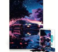 Rompecabezas Nissan Skyline R Night de 1000 Piezas para Adultos, Juguete para ejercitar la Mente, diversión en Conjunto, Corte de Calidad, (38x52cm)