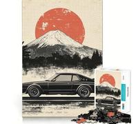 Rompecabezas Nissan Skyline y Monte Fuji de 1000 Piezas para Adolescentes Desarrolla la Capacidad Mental y la diversión en Familia Bordes precisos Regalo Memorable (50x75cm)