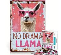 Rompecabezas No Drama Llama de 1000 Piezas para Adultos Regalos Divertidos y de Calidad (38x26cm)