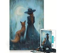 Rompecabezas Nocturnal Bond de 1000 Piezas para Adolescentes Juego Inteligente de Rompecabezas Tiempo cálido Imagen para armar Regalo Encantador (38x52cm)