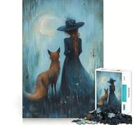 Rompecabezas Nocturnal Bond de 1000 Piezas para Adolescentes Juguete de lógica y Ejercicios de Tacto Suave y Relajante Corte preciso Regalo Ideal (38x26cm)
