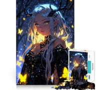 Rompecabezas Nocturno de 1000 Piezas El Encanto de la Noche para Adultos Mejora la Capacidad Mental Juego con Corte láser para un Ajuste Diversión Familiar Nocturna Actividad (38x26cm)